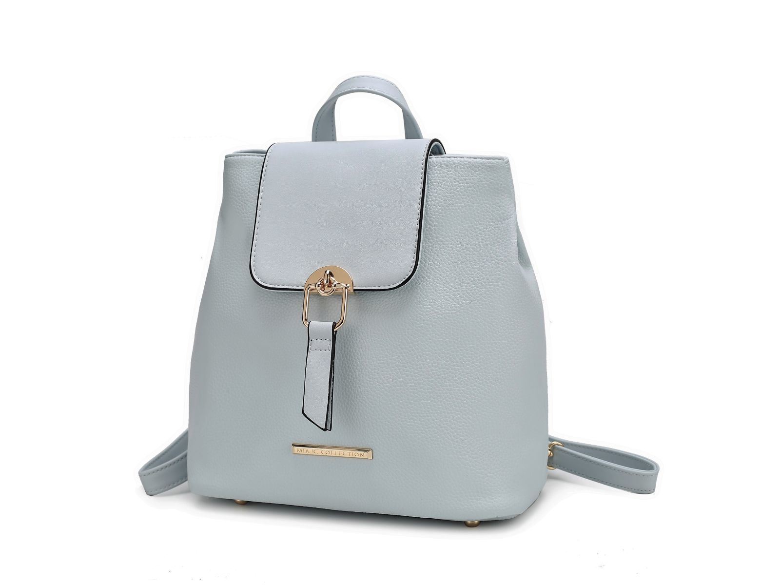 (light blue)Ingrid Vegan Leather Convertible Daypack by Mia k - BagNook