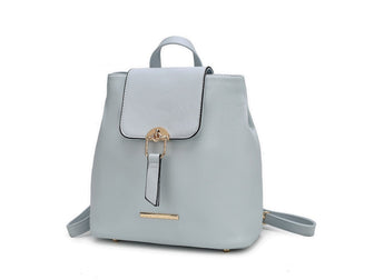 (light blue)Ingrid Vegan Leather Convertible Daypack by Mia k - BagNook
