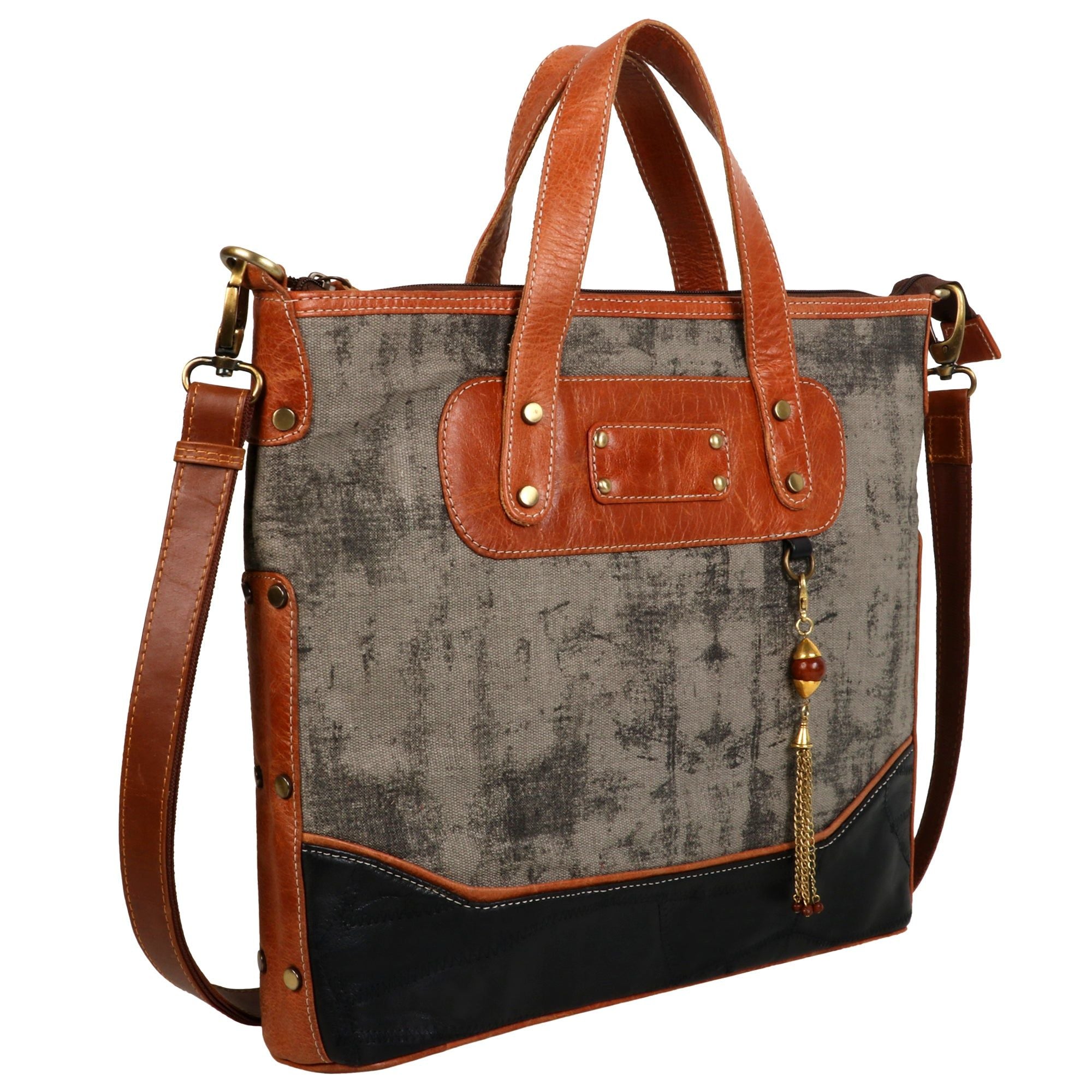 Gail Grey Tote Bag - Upcycled - Embodies Utility - BagNook