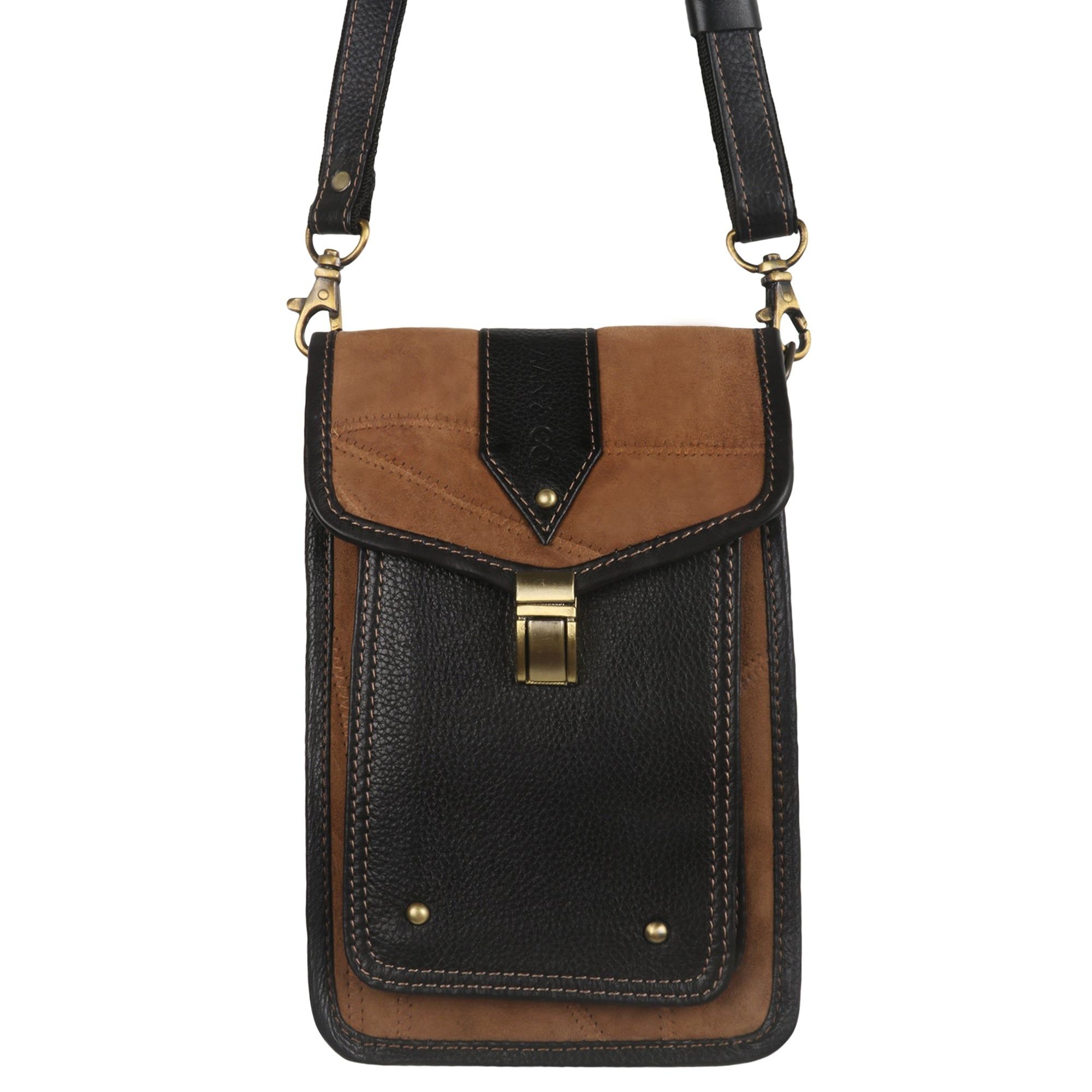 Harley Crossbody - Upcycled Genuine Leather - BagNook