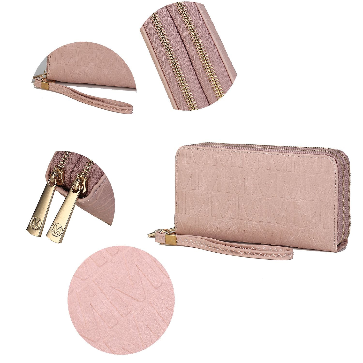 (rose pink)Aurora M Signature Wallet Handbag by Mia k - BagNook