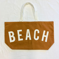 (camel)Let's Do Beach - Canvas Tote - BagNook