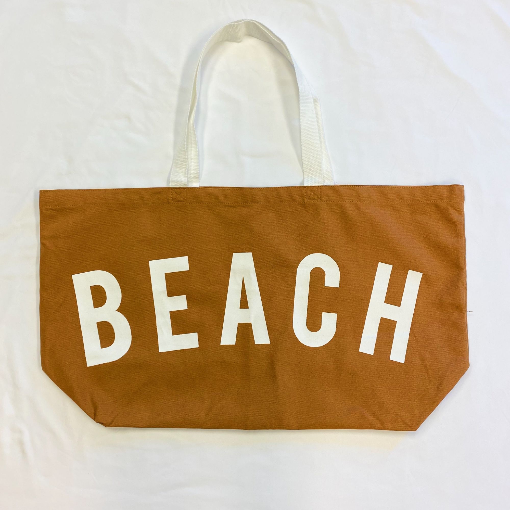 (camel)Let's Do Beach - Canvas Tote - BagNook