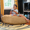 Load image into Gallery viewer, Jaxx 4 ft Cocoon Kids Bean Bag, Camel - BagNook
