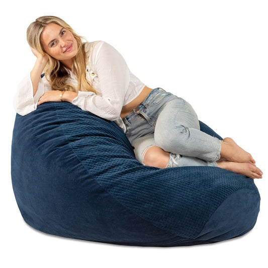 Jaxx Koku Bean Bag - Velvish/Turbo, Indigo - BagNook