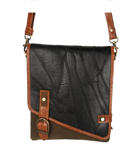 Nolan Crossbody Bag - Upcycled Leather - BagNook