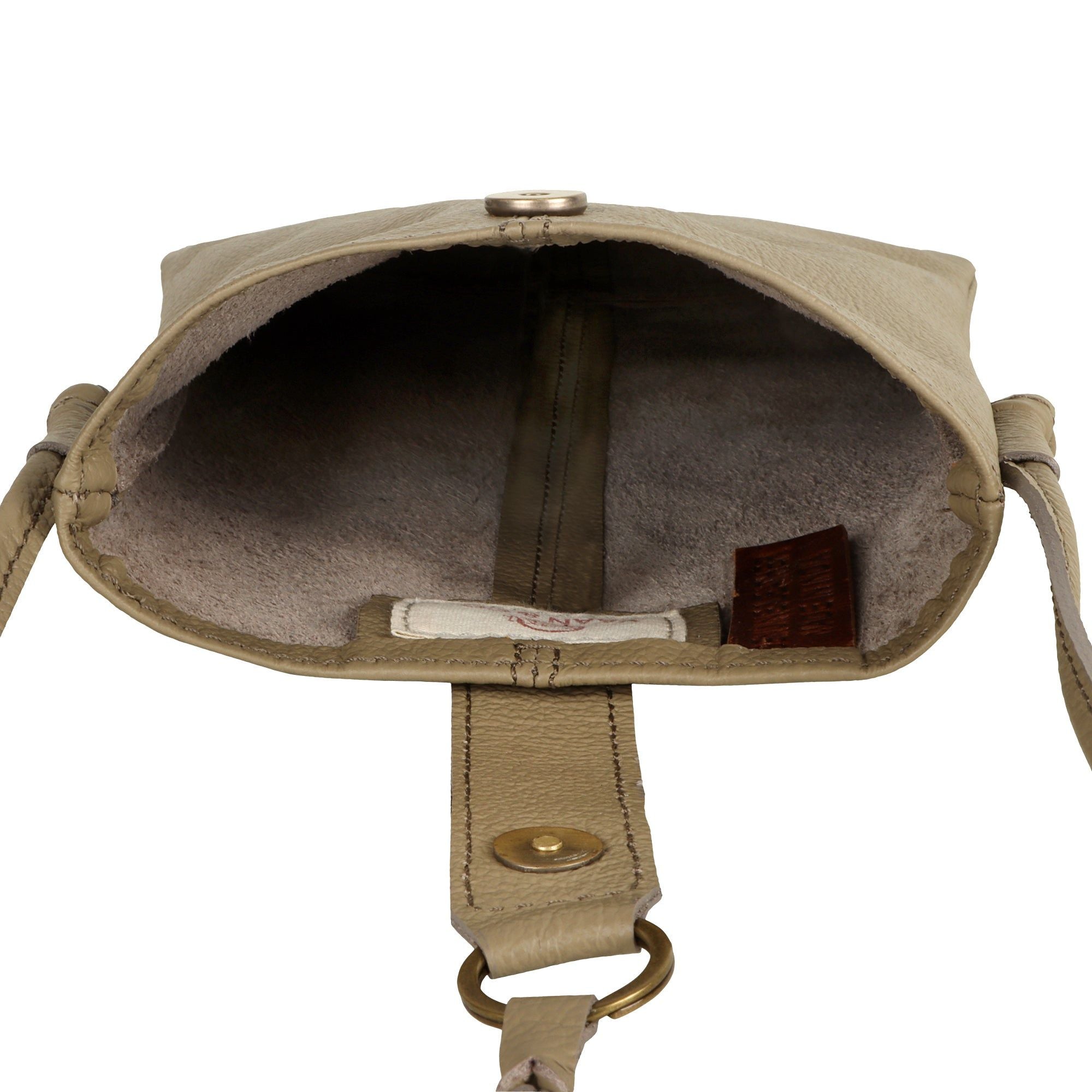 Jennie Small Crossbody bag w/ slim strap - Light Brown - BagNook