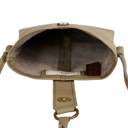 Jennie Small Crossbody bag w/ slim strap - Light Brown - BagNook