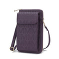 Load image into Gallery viewer, (purple)Caddy Vegan Leather Phone Wallet Crossbody by Mia k - BagNook
