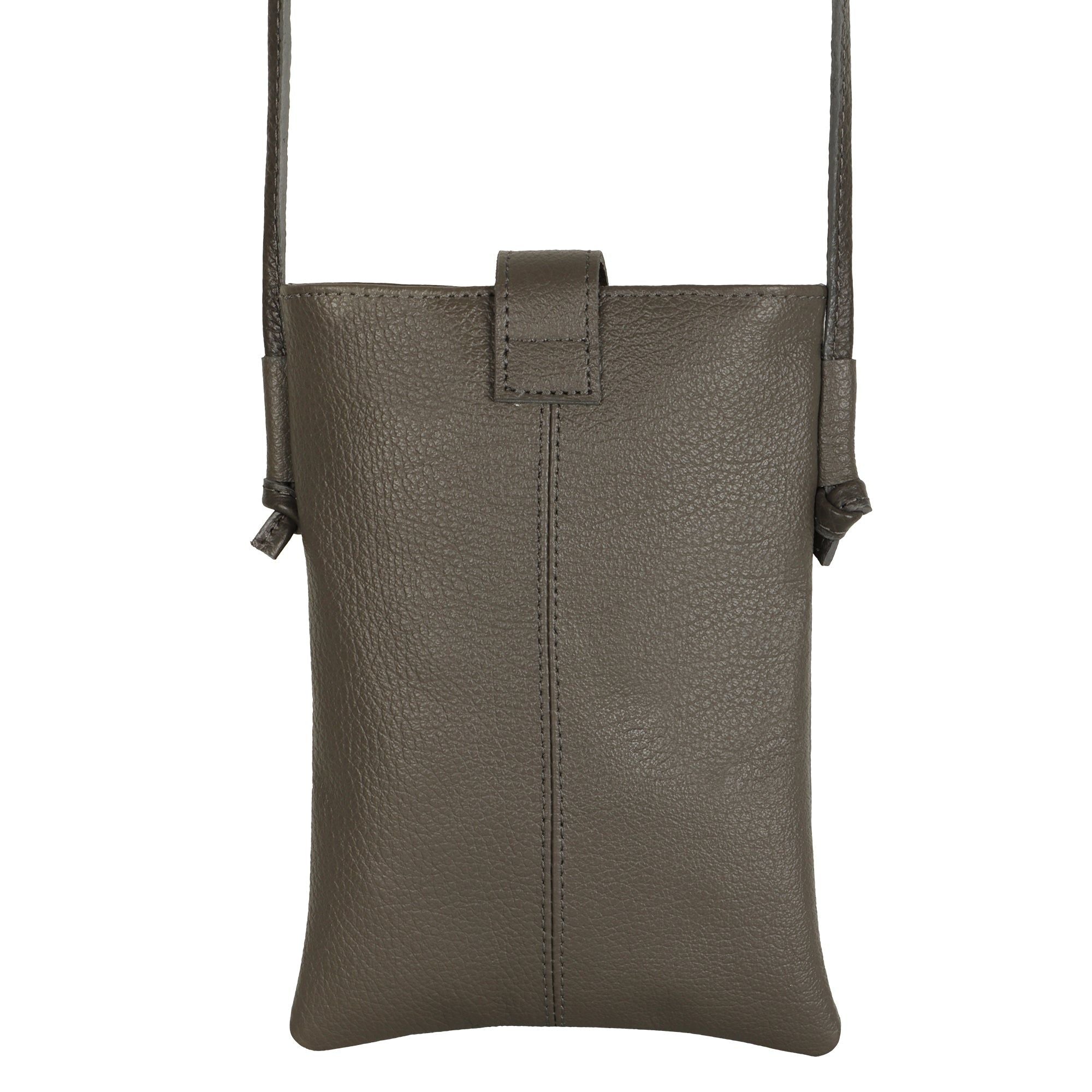 Jennie Small Crossbody bag w/ slim strap - Ash Grey - BagNook
