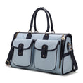Load image into Gallery viewer, (lt blue)Genevieve Duffel Color Block by Mia k - BagNook

