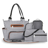 (blackstripe)8pc Diaper Bag Set - BagNook