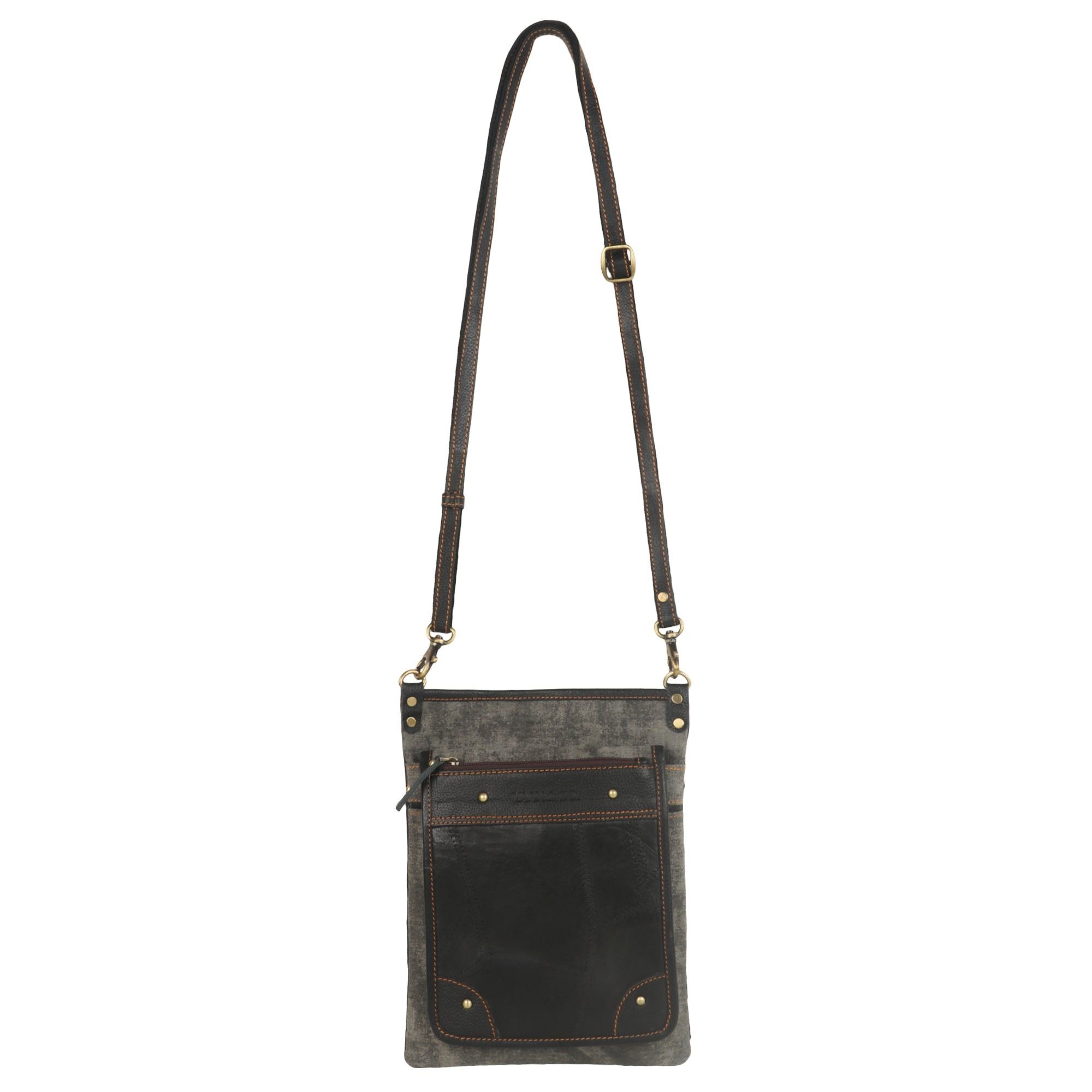 Vela Grey Clutch/Crossbody - Upcycled - BagNook