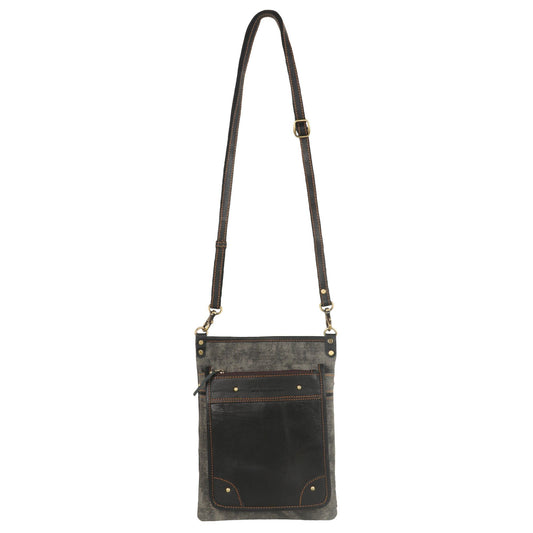 Vela Grey Clutch/Crossbody - Upcycled - BagNook