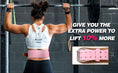 Load image into Gallery viewer, Pink Leather Strength Weightlifting Belt, 4" Wide w/Padded Lumbar Support - BagNook
