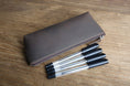 Load image into Gallery viewer, (dark brown)The Pallavi | Handmade Leather Pencil / Makeup Bag - BagNook
