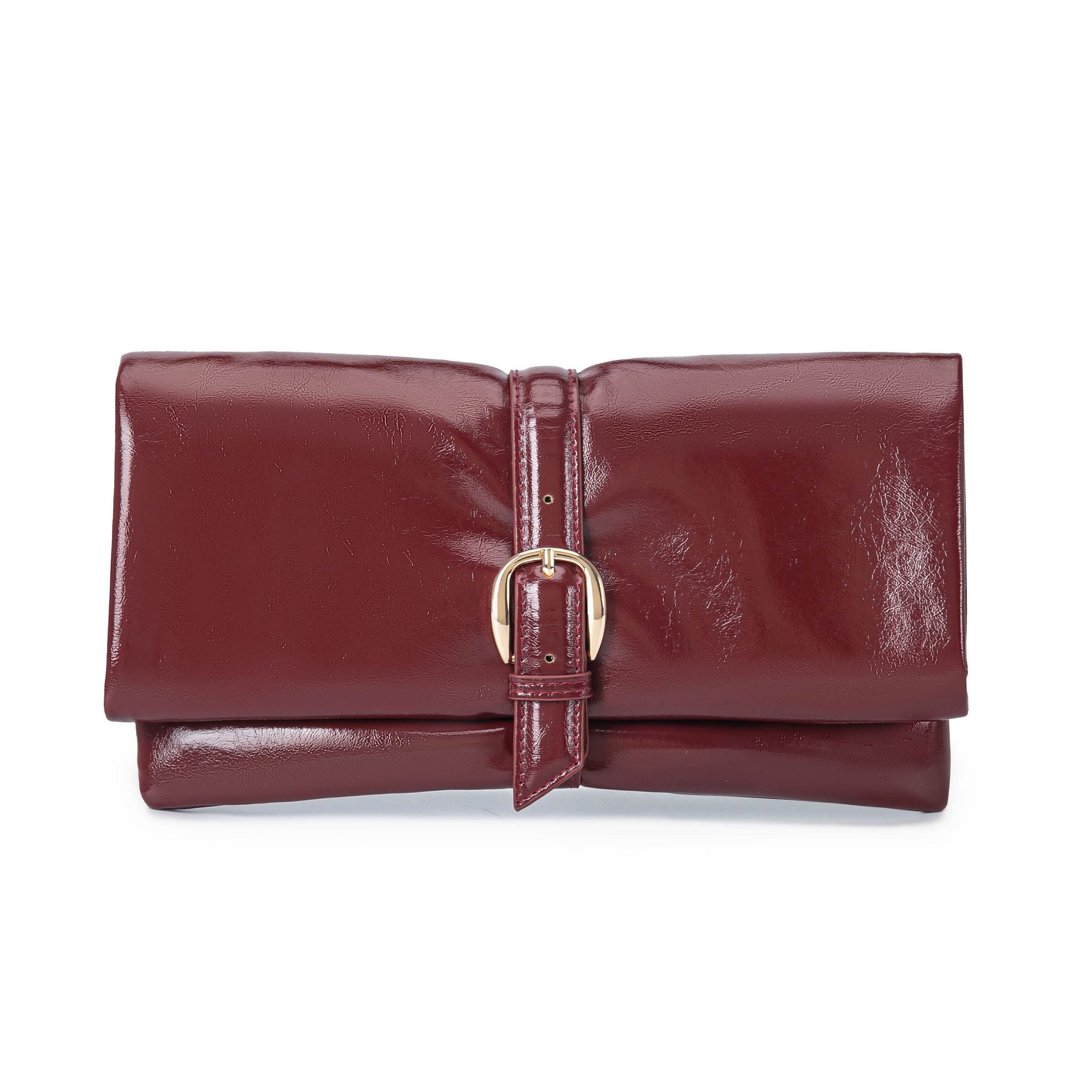(wine)Koumei Wristlet Purse Envelope Snap by Mia K - BagNook