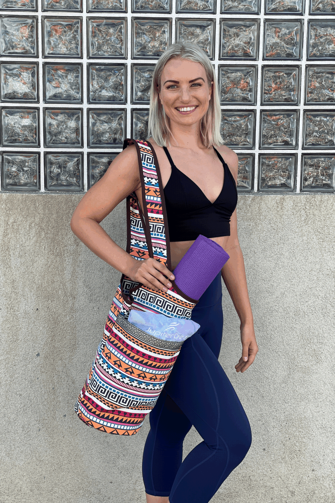 (totum)Yoga Mat Carrying Tote Bag with Large Pockets - BagNook