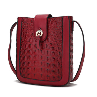 (wine)Molly Crossbody Phone Bag w/Snap Closure by Mia K - BagNook