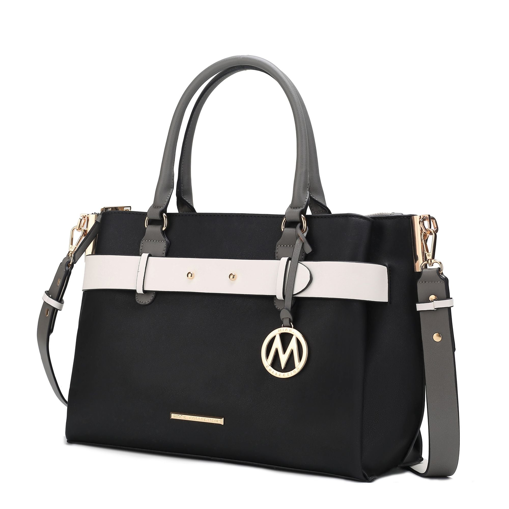 (black)Jamie Satchel Handbag by Mia K - BagNook