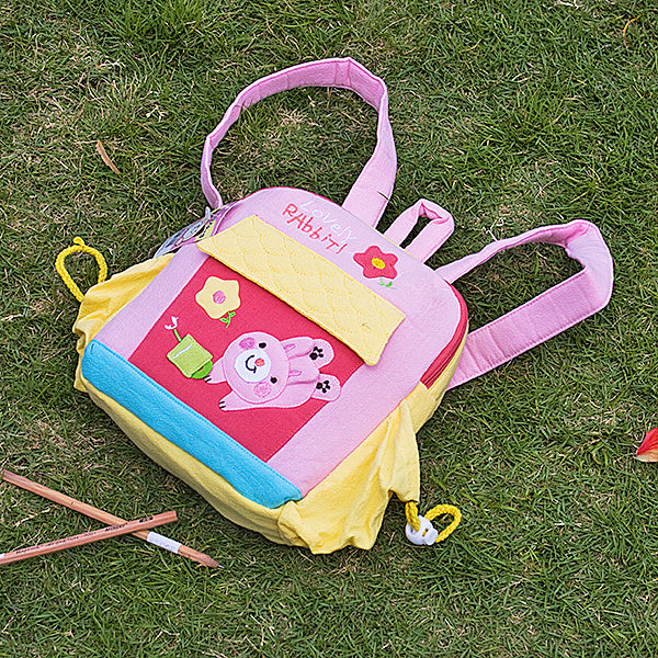 [Happy Rabbit] Embroidered Applique Kids Backpack - BagNook