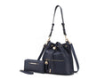 Load image into Gallery viewer, (navy)Larissa Women's Bucket Bag with Wallet by Mia k - BagNook
