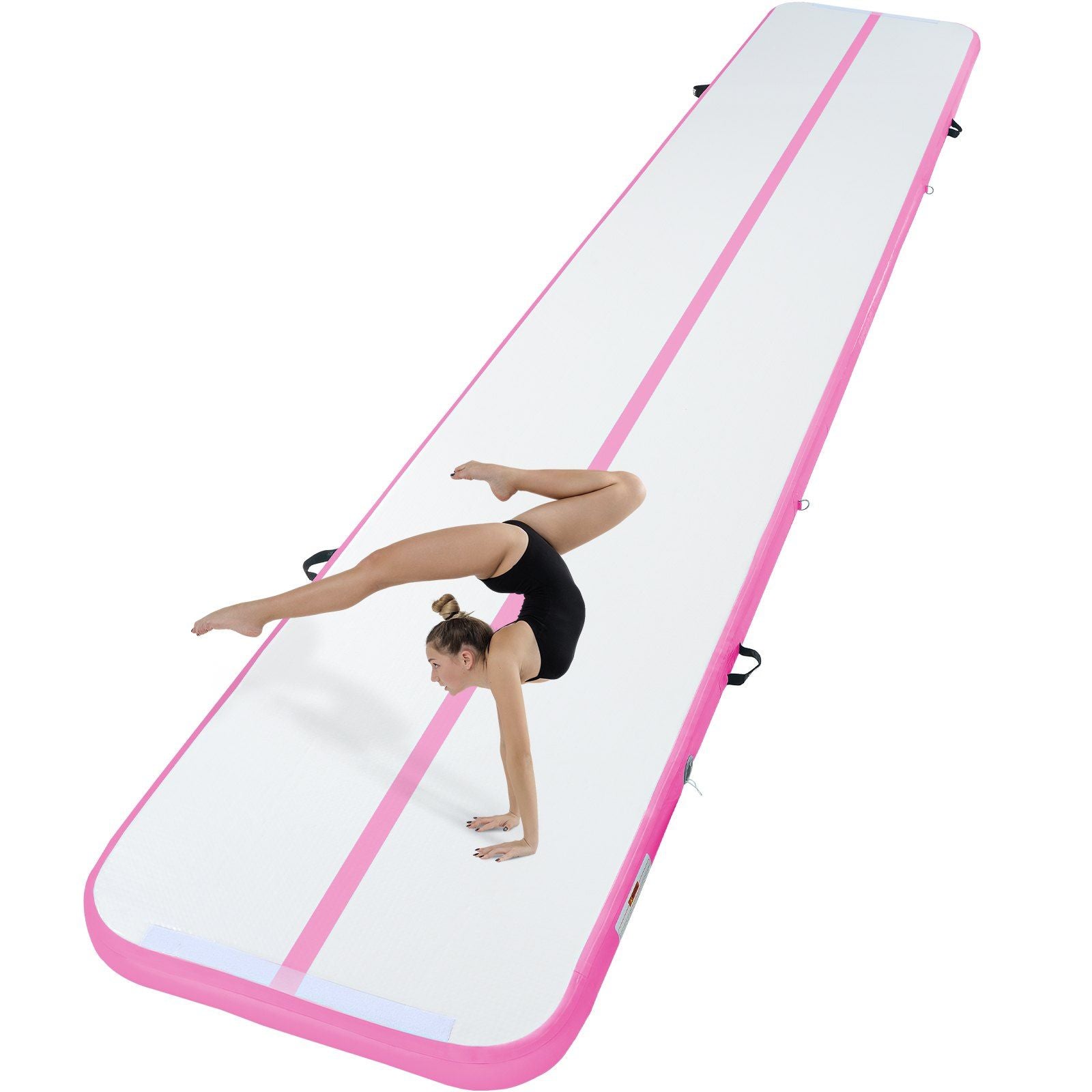 VEVOR Gymnastics Inflatable Air Mat, 4" Thick, 20ft Pink - BagNook