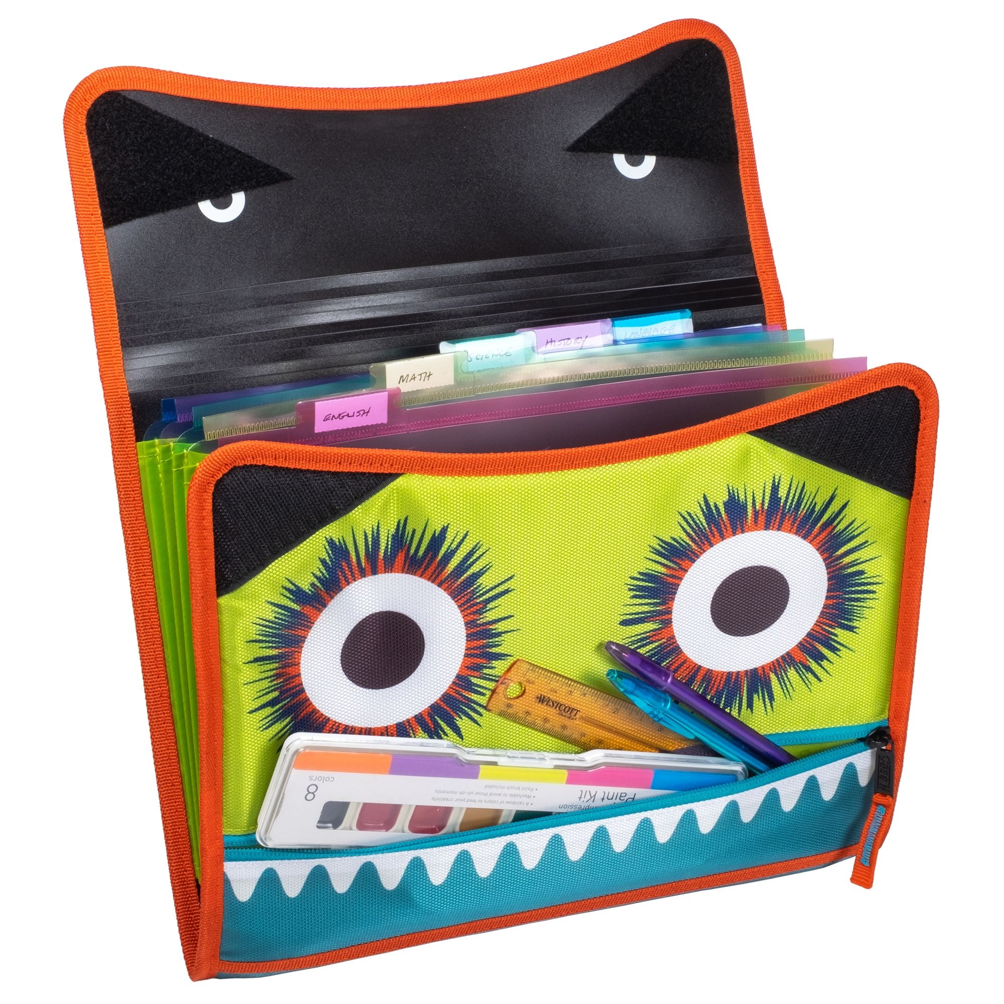 The Sidekick Monster - 2 Inch Zipper Binder - Aqua - BagNook