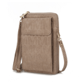 Load image into Gallery viewer, (taupe)Caddy Vegan Leather Phone Wallet Crossbody by Mia k - BagNook
