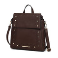 Load image into Gallery viewer, (coffee)Elke Vegan Leather Backpack by Mia K - BagNook

