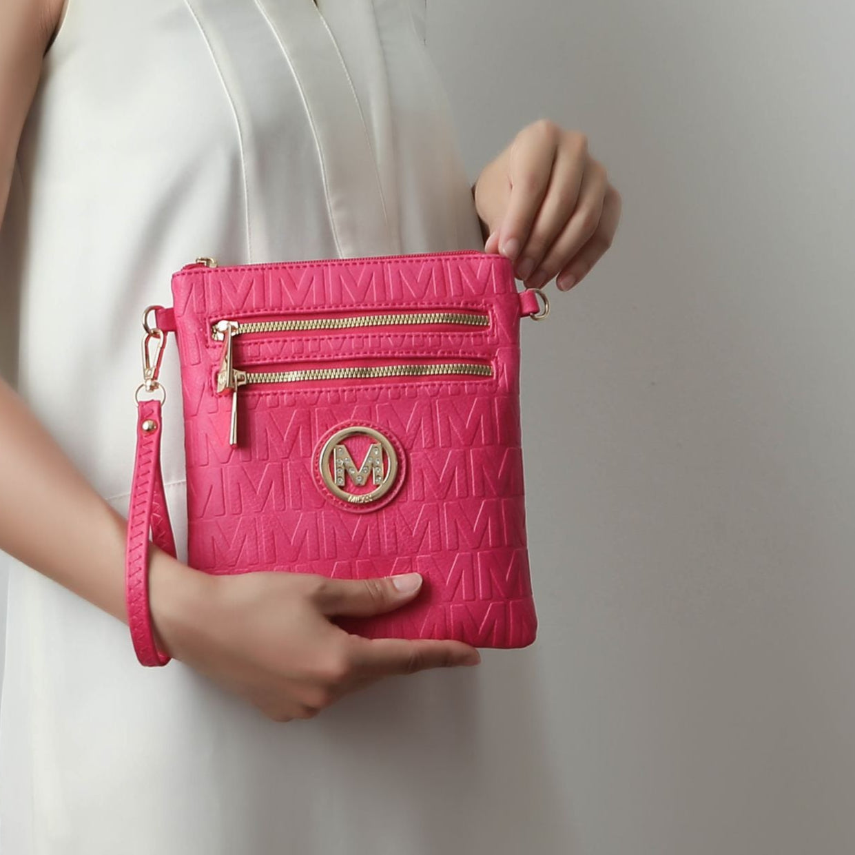 (fuchsia)Scarlett Crossbody Handbag by Mia k - BagNook