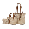 Load image into Gallery viewer, (beige)Aylet M Tote with Mini Handbag and Wristlet Pouch by Mia k - BagNook
