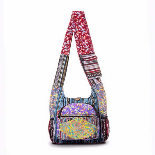 Kathmandu Collection | Butterfly Design Crossbody/Hobo Bag - BagNook