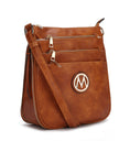 Load image into Gallery viewer, (cognac brown)Salome Multi Compartment Crossbody by Mia K - BagNook
