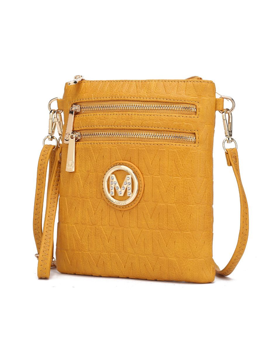 (mustard)Scarlett Crossbody Handbag by Mia k - BagNook