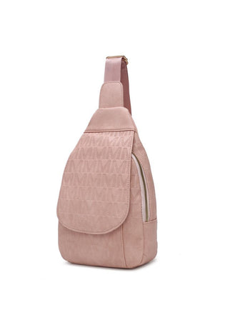 (rose pink)Cleisy M Embossed Women Sling Bag by MKF - BagNook