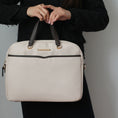 Load image into Gallery viewer, (beige)Rose Vegan Leather Laptop Briefcase by Mia K - BagNook
