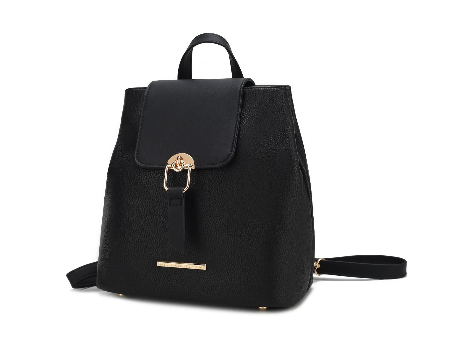 (black)Ingrid Vegan Leather Convertible Daypack by Mia k - BagNook