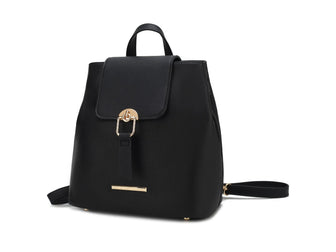 (black)Ingrid Vegan Leather Convertible Daypack by Mia k - BagNook