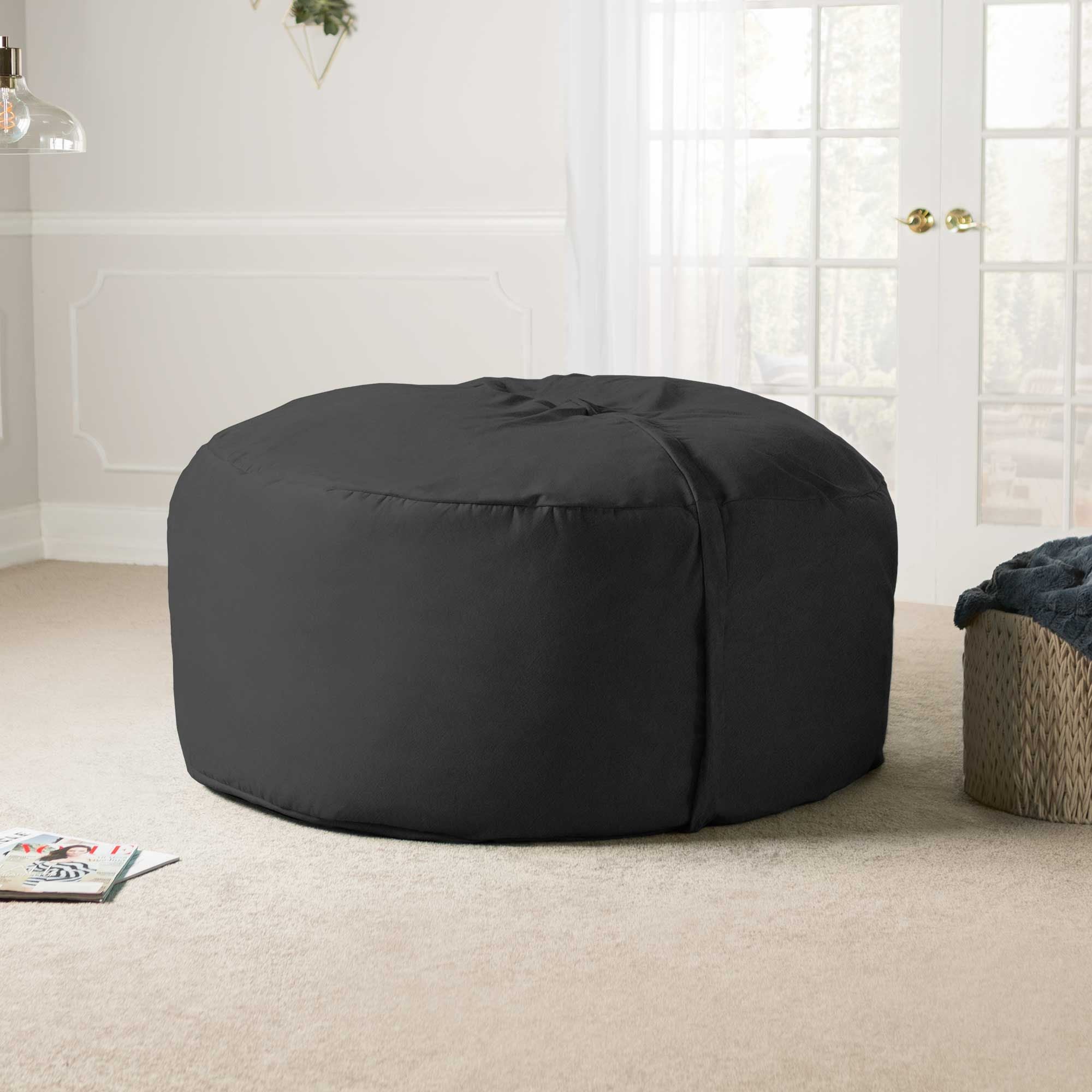 Jaxx Saxx 5 Ft Large Bean Bag, Black - BagNook