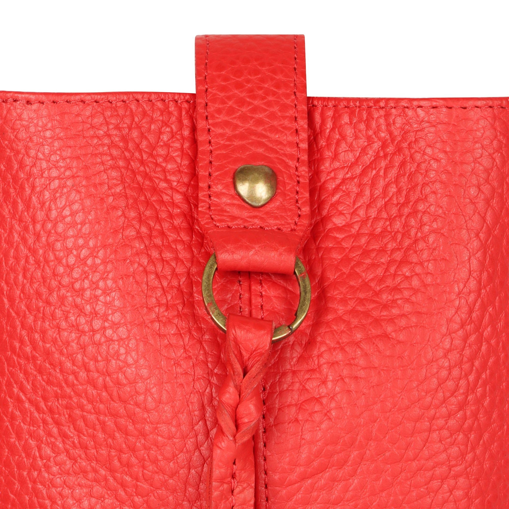 Jennie Small Crossbody w/Slim Strap - Vibrant Red - BagNook