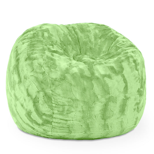 Jaxx Saxx 3 ft Bean Bag Chair - Faux Fur - Lime Green - BagNook