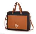 Load image into Gallery viewer, (cognac)Nina Women's Vegan Leather Laptop Case by Mia K - BagNook
