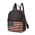 Load image into Gallery viewer, (chocolate)Briella Vegan Leather Women FLAG Backpack by Mia K - BagNook
