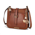 Load image into Gallery viewer, (cognac)Kiltienne Crossbody Handbag Vegan Leather by Mia K - BagNook
