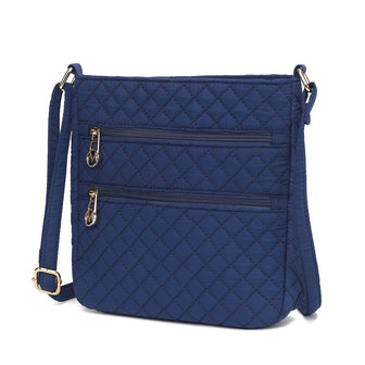 (navy)Lainey Solid Quilted Crossbody by Mia K - BagNook