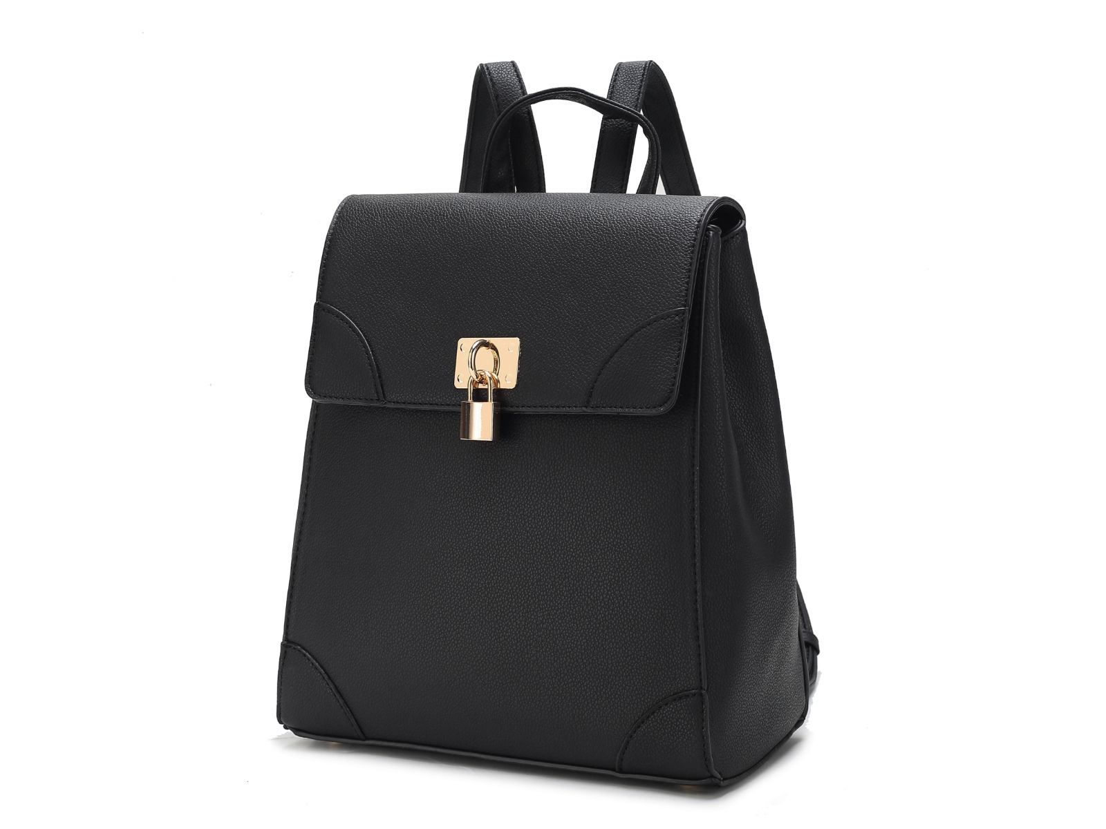 (black)Sansa Vegan Leather Backpack by Mia k - BagNook