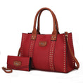 Load image into Gallery viewer, (wine)Davina Tote Set w/wallet her Crossover Womens Purse by Mia K - BagNook
