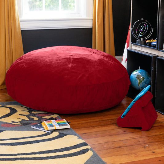 Jaxx 4 ft Cocoon Kids Bean Bag, Cherry - BagNook