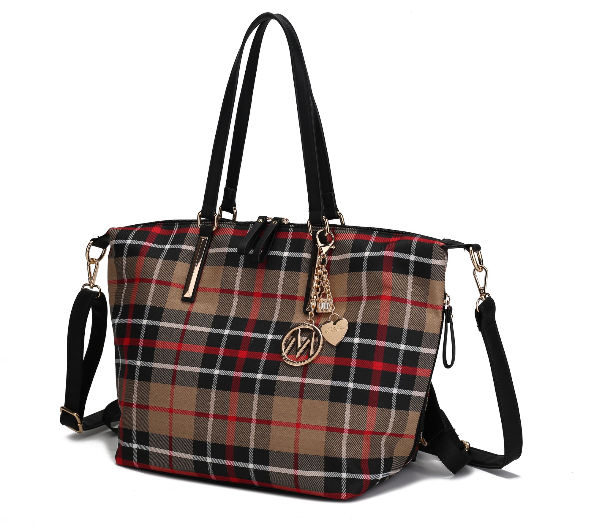 (taupe black)Layla Tote/Backpack Women by Mia k - BagNook